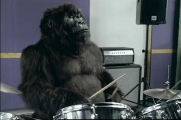 Cadbury drumming gorilla