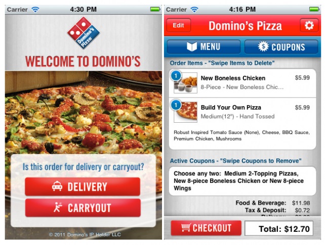 Online now accounts for 71% of Dominos Pizza orders -