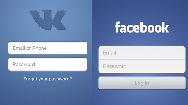 FaceBook Login  ВКонтакте