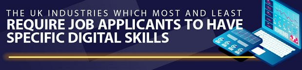Which UK industries most demand specific digital skills from job applicants?
